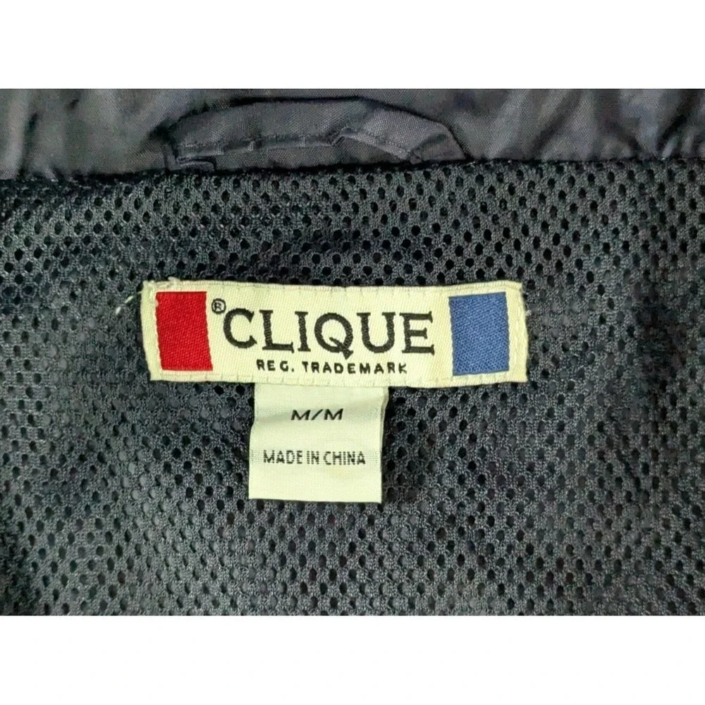 Clique Mens Vintage 90s USS Arizona‎ Pearl Harbor Windbreaker Jacket Medium Navy